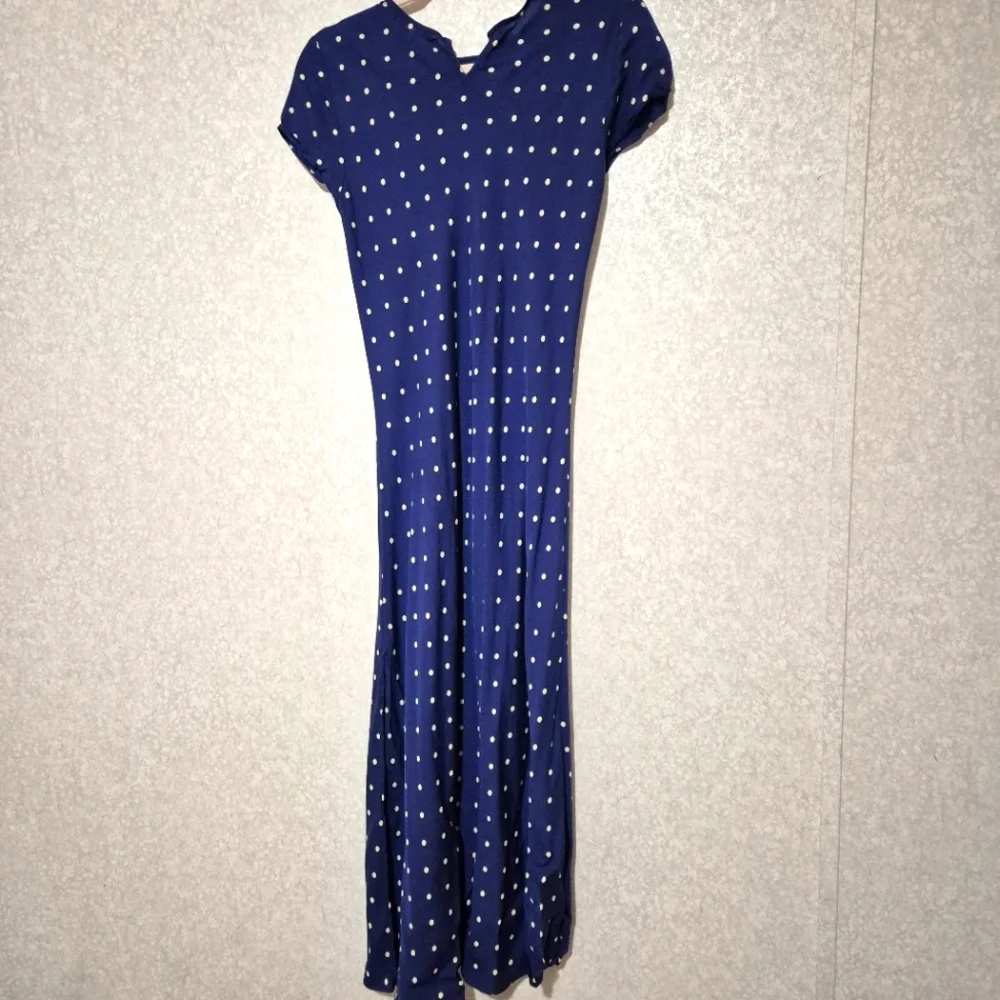 Reformation Blue Maxi Dress with Puff Cap Sleeves..SIZE:XS - Picture 10 of 16
